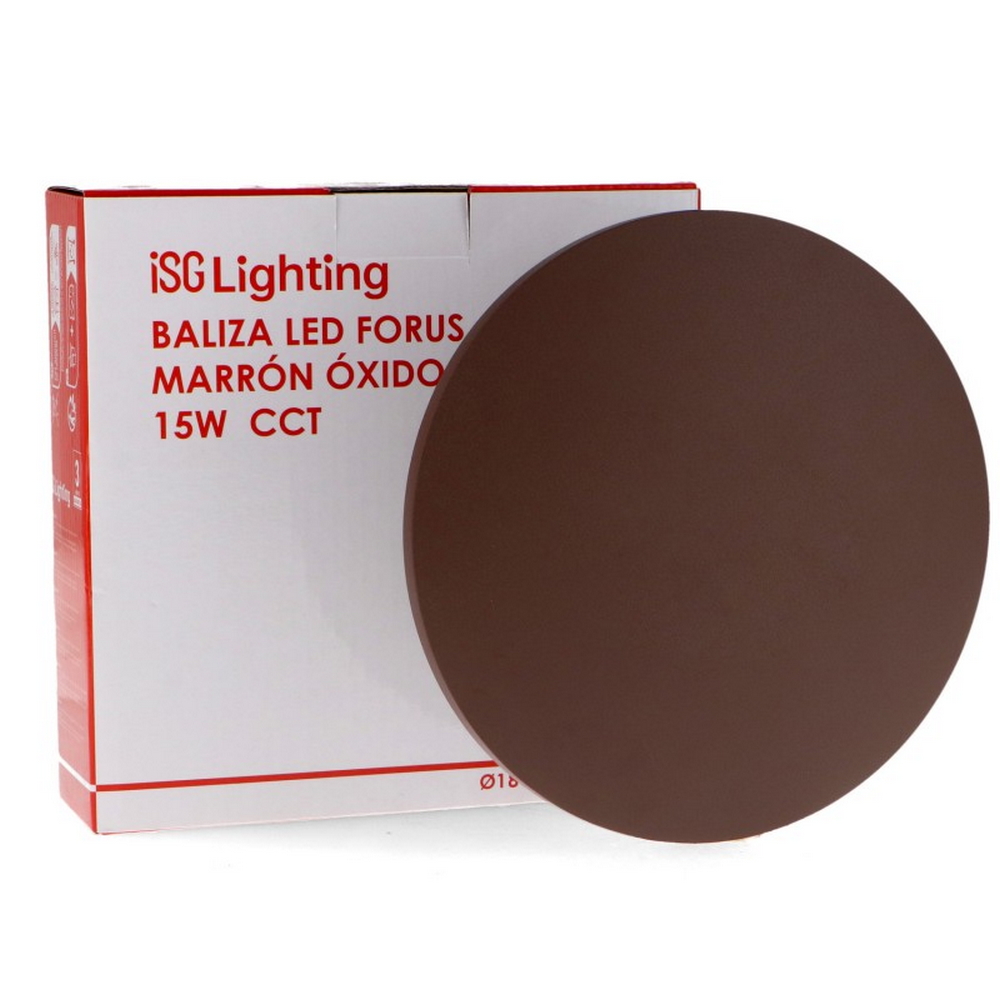 Applique Led da parete Forus 15W rotondo Marrone ruggine IP54 CCT temperatura colore regolabile iSG Lighting - Foto 4