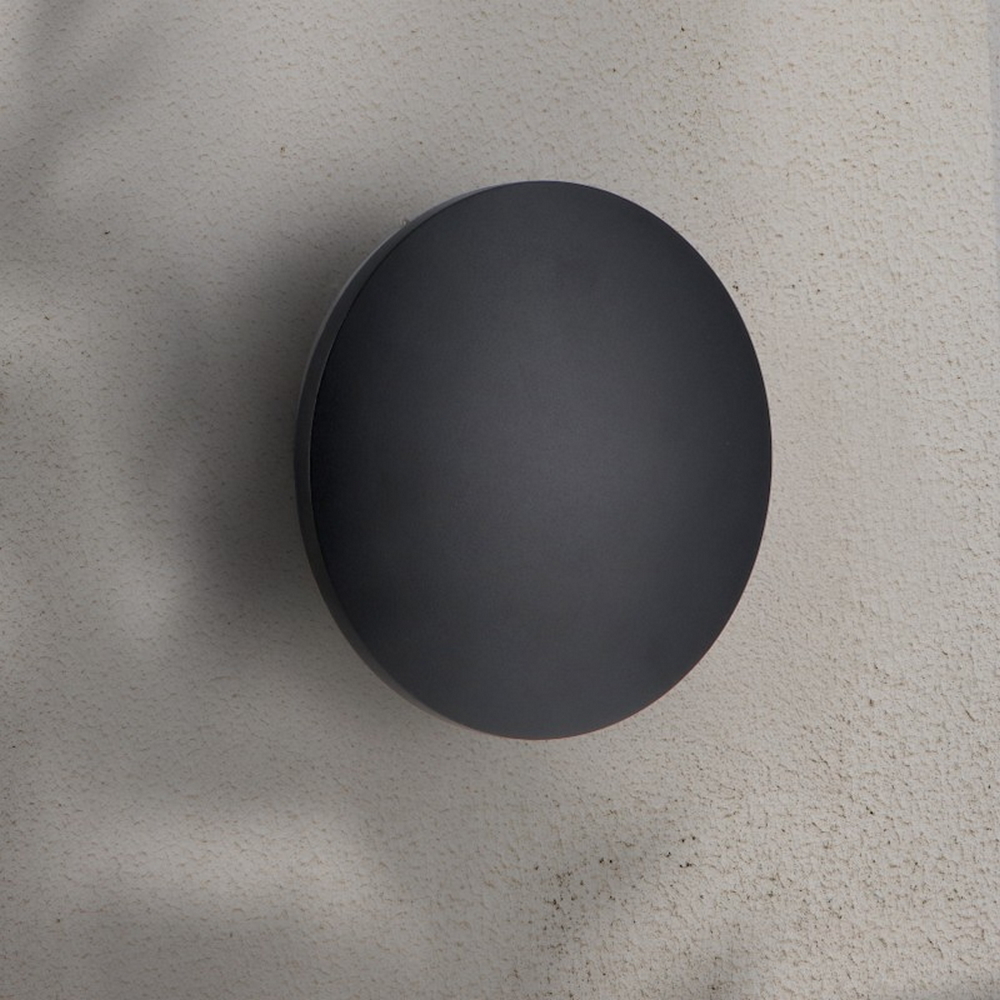 Applique Led da parete Forus 15W rotondo Nero IP54 CCT temperatura colore regolabile iSG Lighting - Foto 2