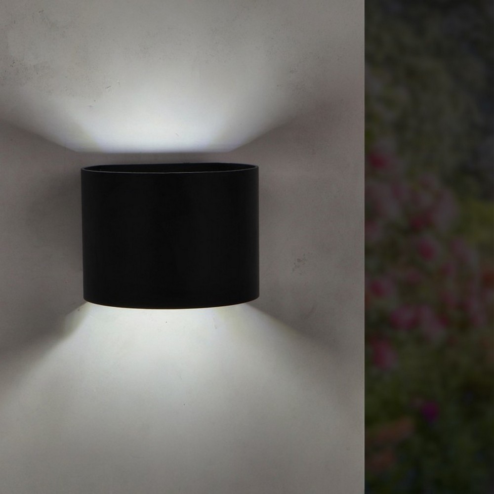 Applique Led da parete Round 12W rotondo nero IP54 CCT temperatura colore regolabile M LEDME - Foto 3