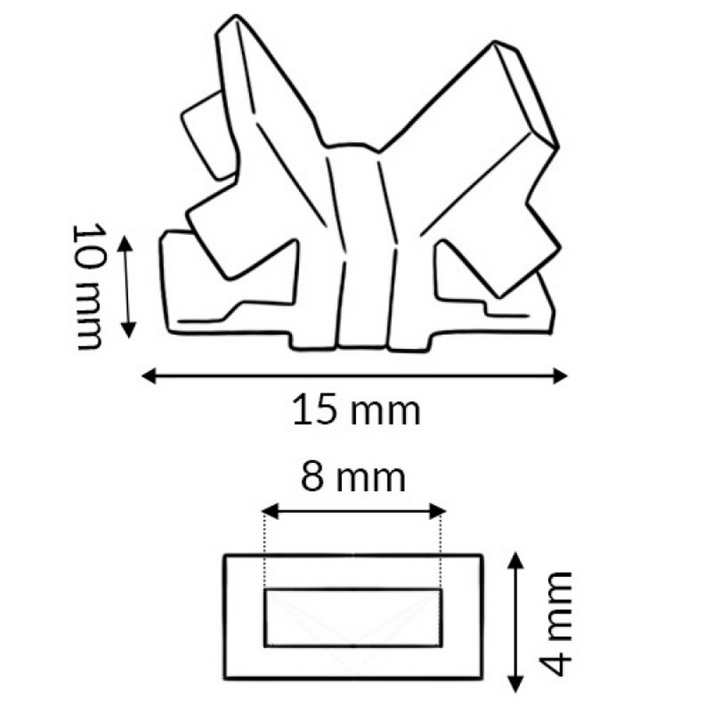 Connettore rapido lineare I per cavo e striscia Led Cob Free Cut 12-24V 8mm monocolore 2 pin per cavo IP20 M LEDME - Foto 1