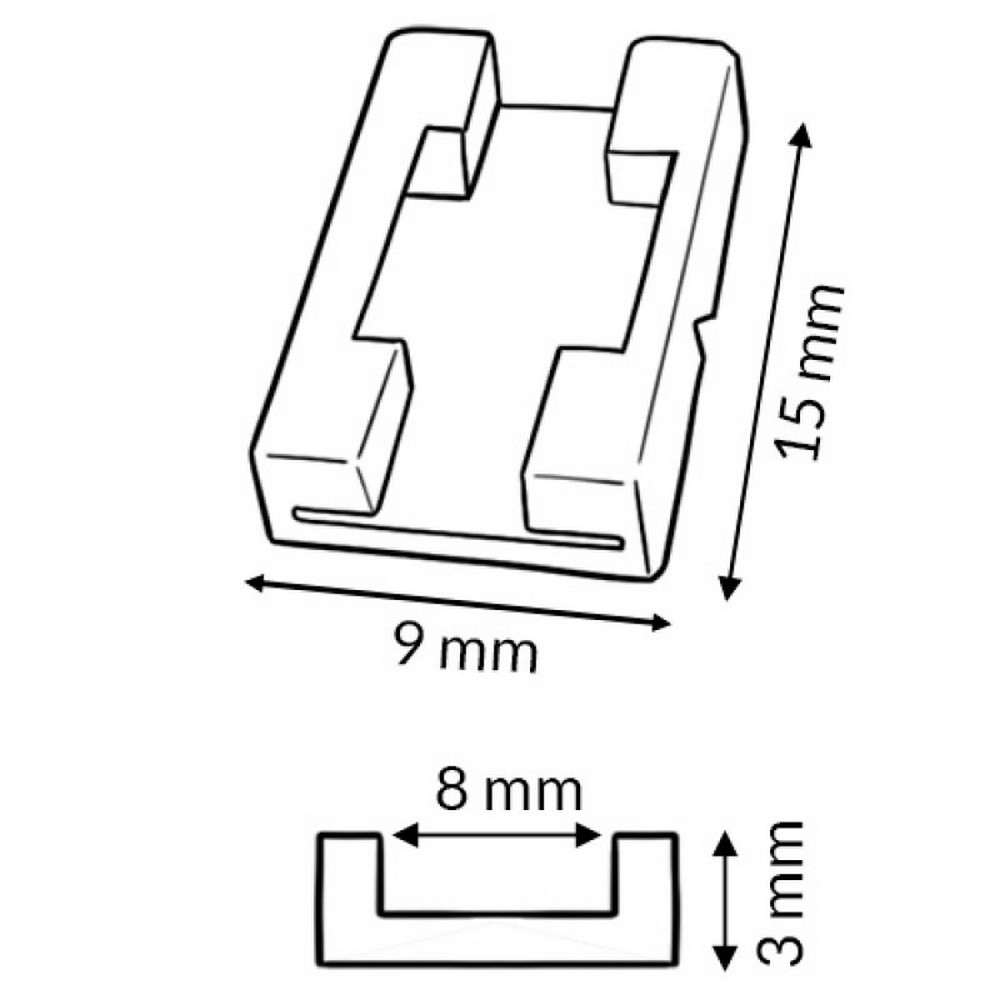 Connettore striscia Led COB Free Cut 12-24V 8mm moocolore 2 pin per cavo IP20 M LEDME - Foto 1