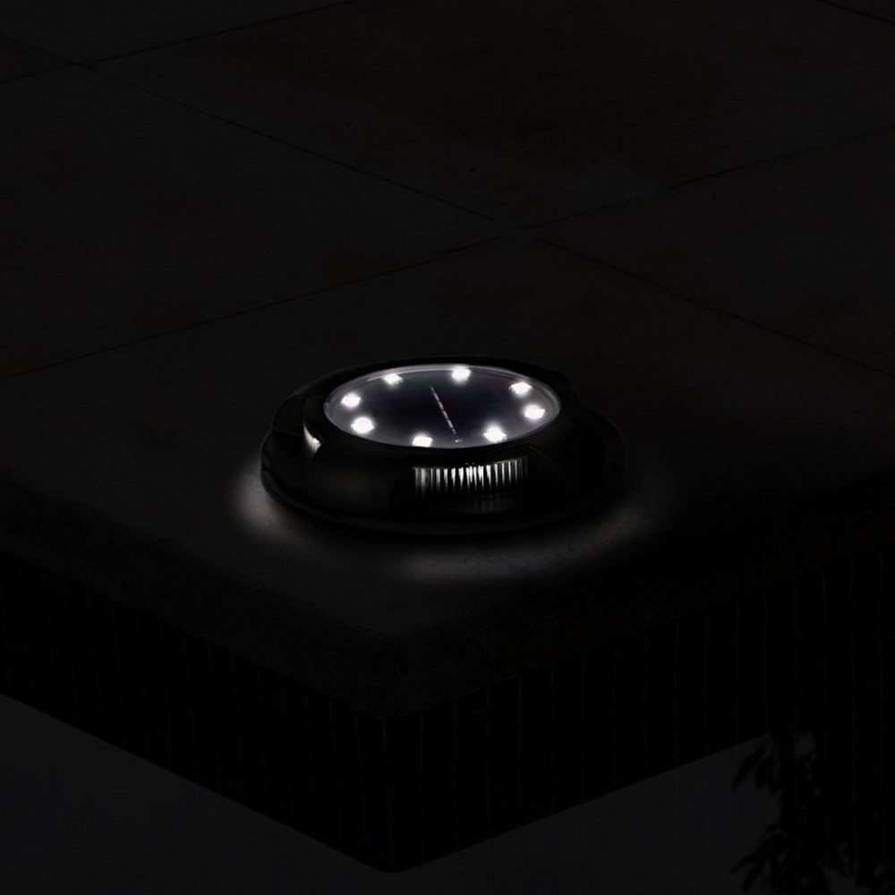 Faretto segnapassi Led 2W Nero con pannello solare IP54 Bianco freddo 6000K con sensore crepuscolare M LEDME - Foto 3