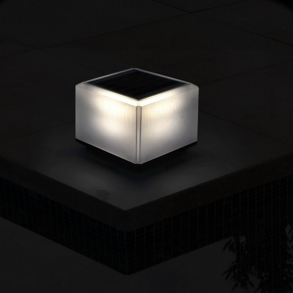 Faretto segnapassi Led Inel 1,6W Bianco con pannello solare IP65 CCT temperatura colore regolabile con sensore crepuscolare M LEDME - Foto 3