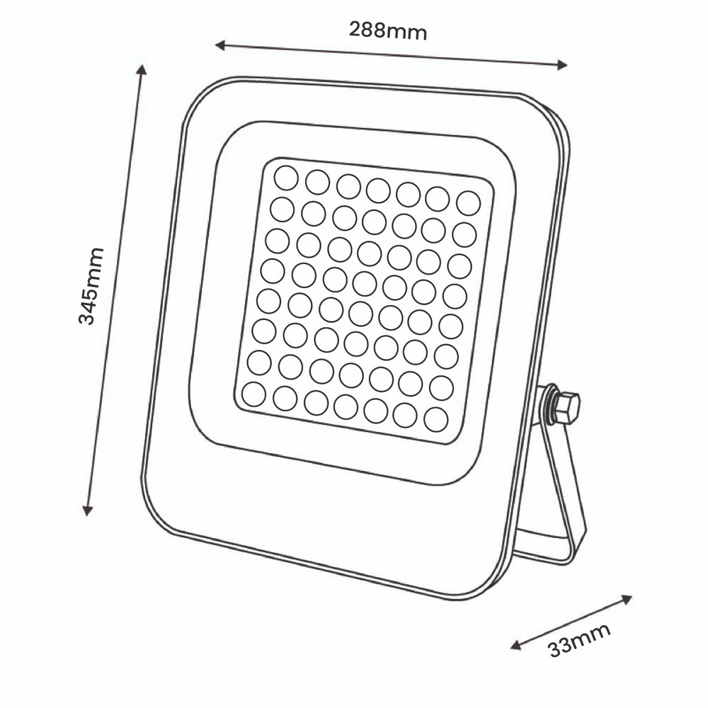 Faro proiettore Led Napoli Plus 200W Nero da esterno IP65 Bianco freddo 6000K M LEDME - Foto 1