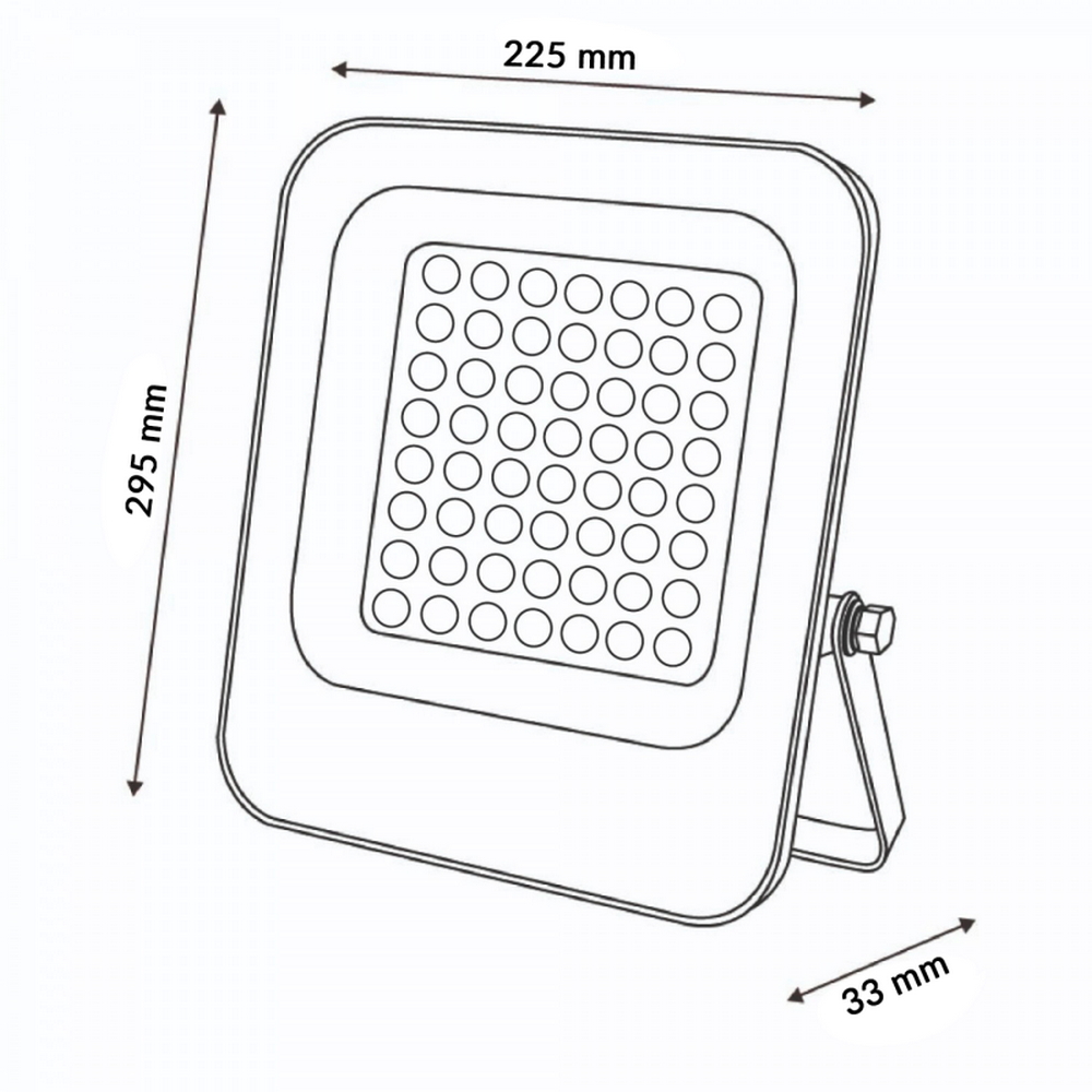 Faro proiettore Led Slim 100W Grigio da esterno IP65 CCT temperatura colore regolabile M LEDME - Foto 1