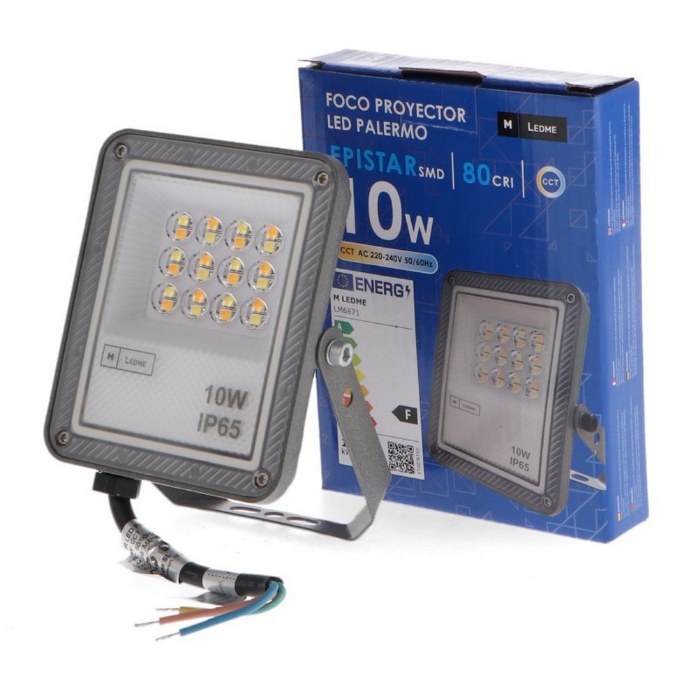 Faro proiettore Led Slim 10W Grigio da esterno IP65 CCT temperatura colore regolabile M LEDME - Foto 2