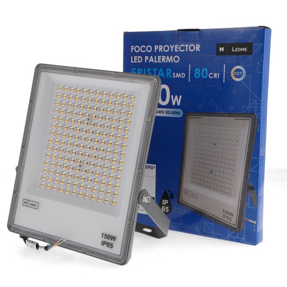 Faro proiettore Led Slim 150W Grigio da esterno IP65 CCT temperatura colore regolabile M LEDME - Foto 2