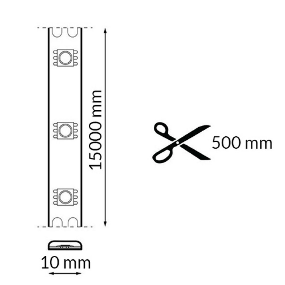 Kit Striscia Led 24V 195W SMD 5050 15 metri IP20 con telecomando RGB M LEDME - Foto 1