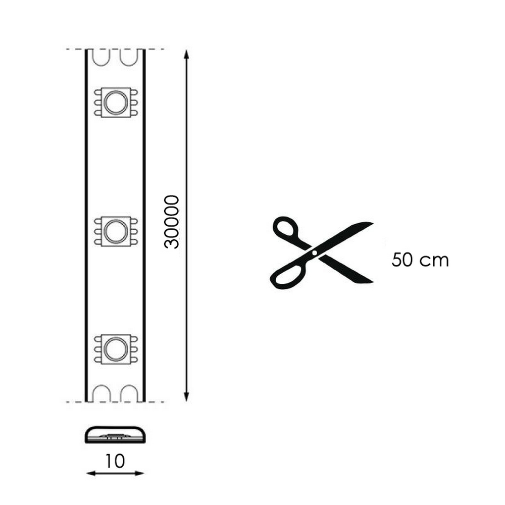 Kit Striscia Led 24V 780W SMD 5050 30 metri IP20 con telecomando RGB M LEDME - Foto 1