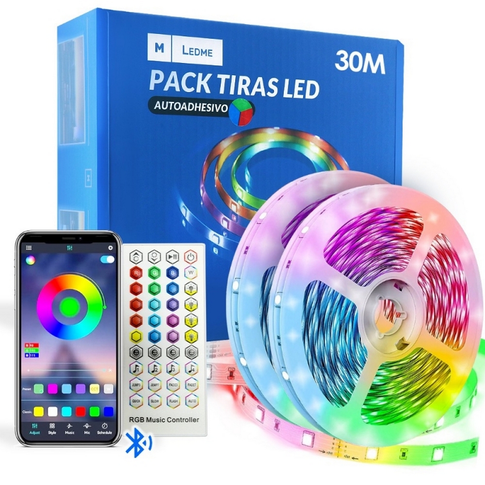 Foto principale Kit Striscia Led 24V 780W SMD 5050 30 metri IP20 con telecomando RGB M LEDME
