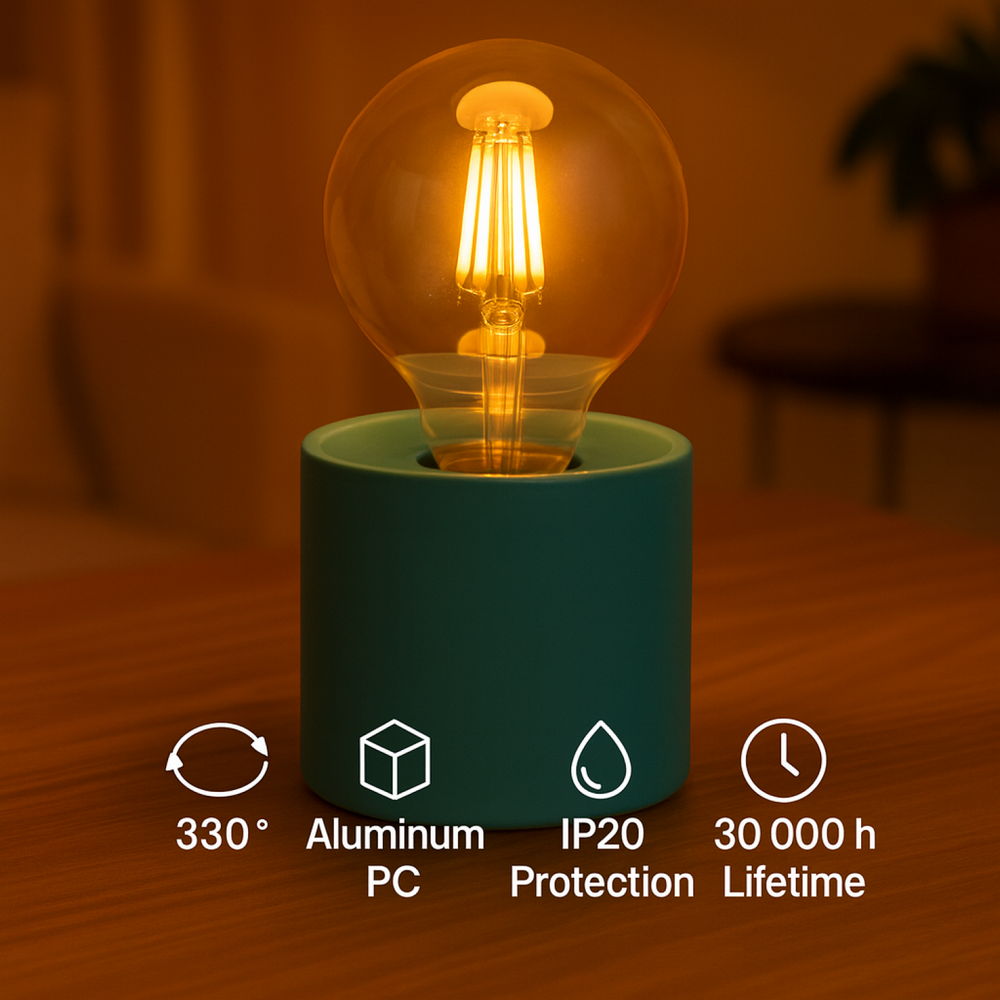 Lampada da tavolo Led Ditadi 1W Celeste a batteria Bianco caldo 2500K M mimotec - Foto 3