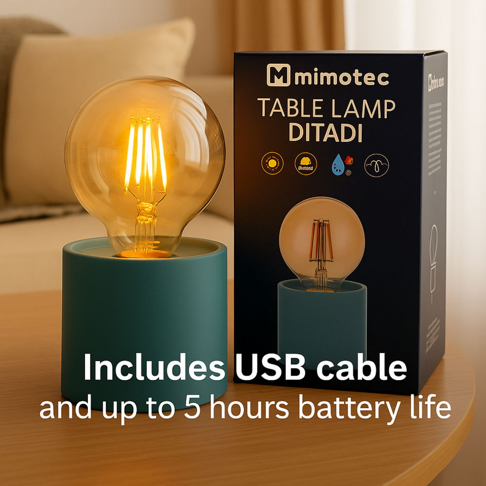 Lampada da tavolo Led Ditadi 1W Celeste a batteria Bianco caldo 2500K M mimotec - Foto 6