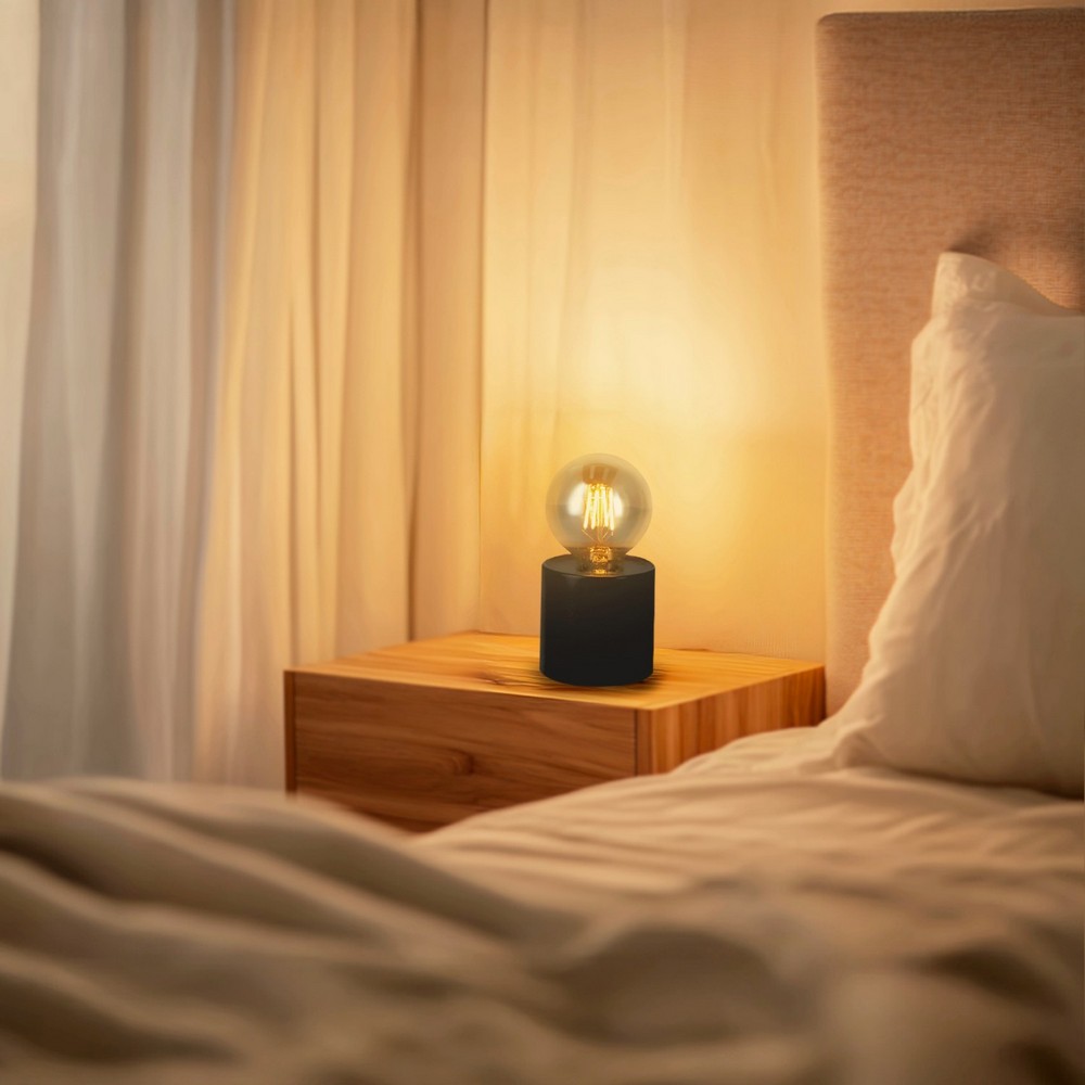 Lampada da tavolo Led Ditadi 1W Nera a batteria Bianco caldo 2500K M mimotec - Foto 1