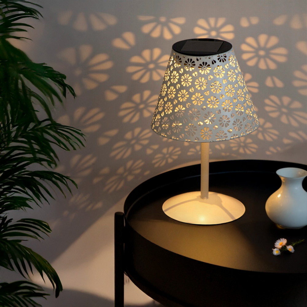 Lampada da tavolo Led Hearth 1W Bianca portatile ricaricabile energia solare Bianco caldo 2500K M mimotec - Foto 2