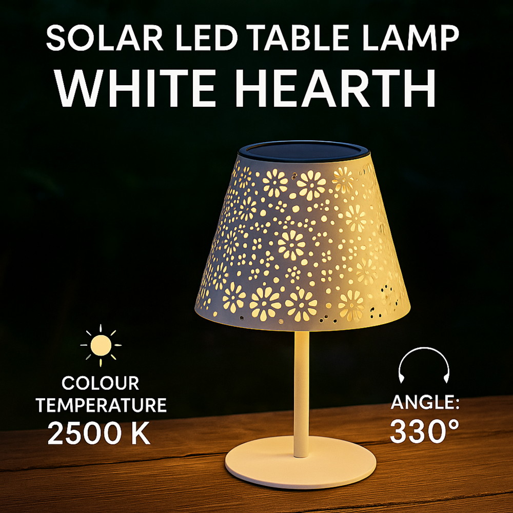Lampada da tavolo Led Hearth 1W Bianca portatile ricaricabile energia solare Bianco caldo 2500K M mimotec - Foto 3
