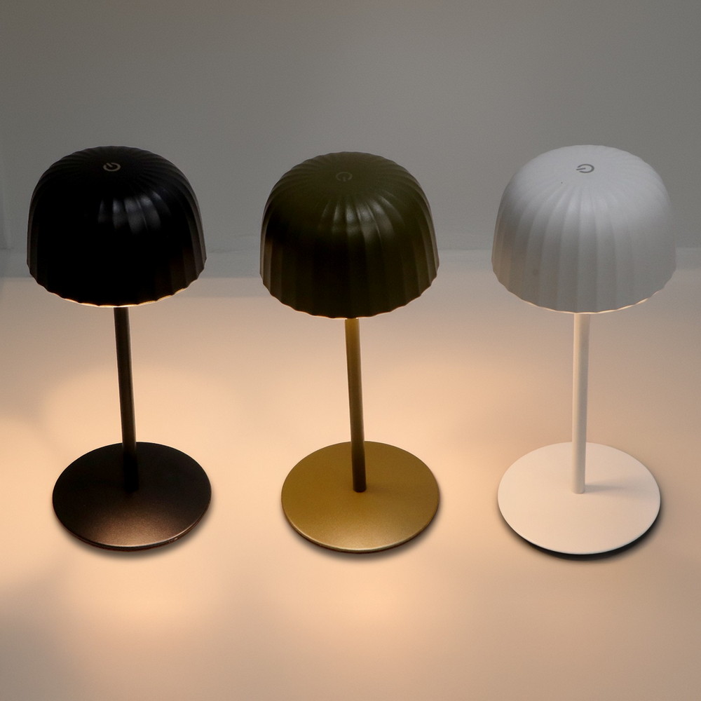 Lampada da tavolo Led Touch Gonza 2W Nera portatile ricaricabile energia solare Bianco caldo 3000K M mimotec - Foto 4