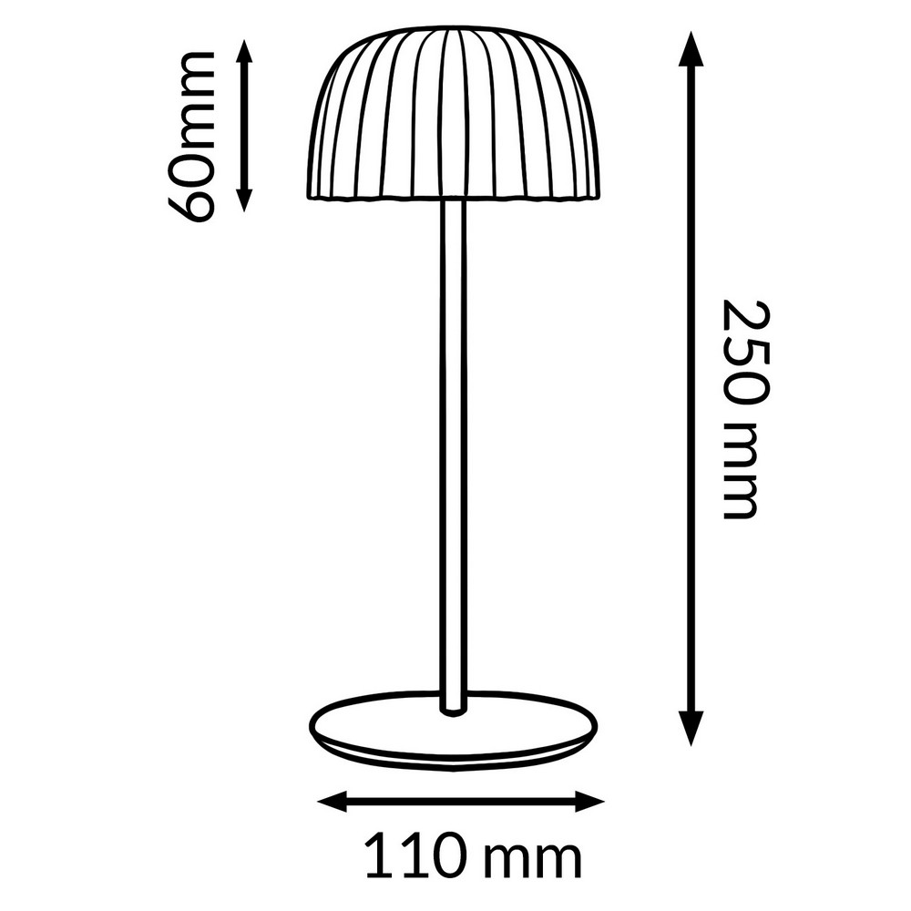 Lampada da tavolo Led Touch Gonza 2W Verde portatile ricaricabile energia solare Bianco caldo 3000K M mimotec - Foto 5