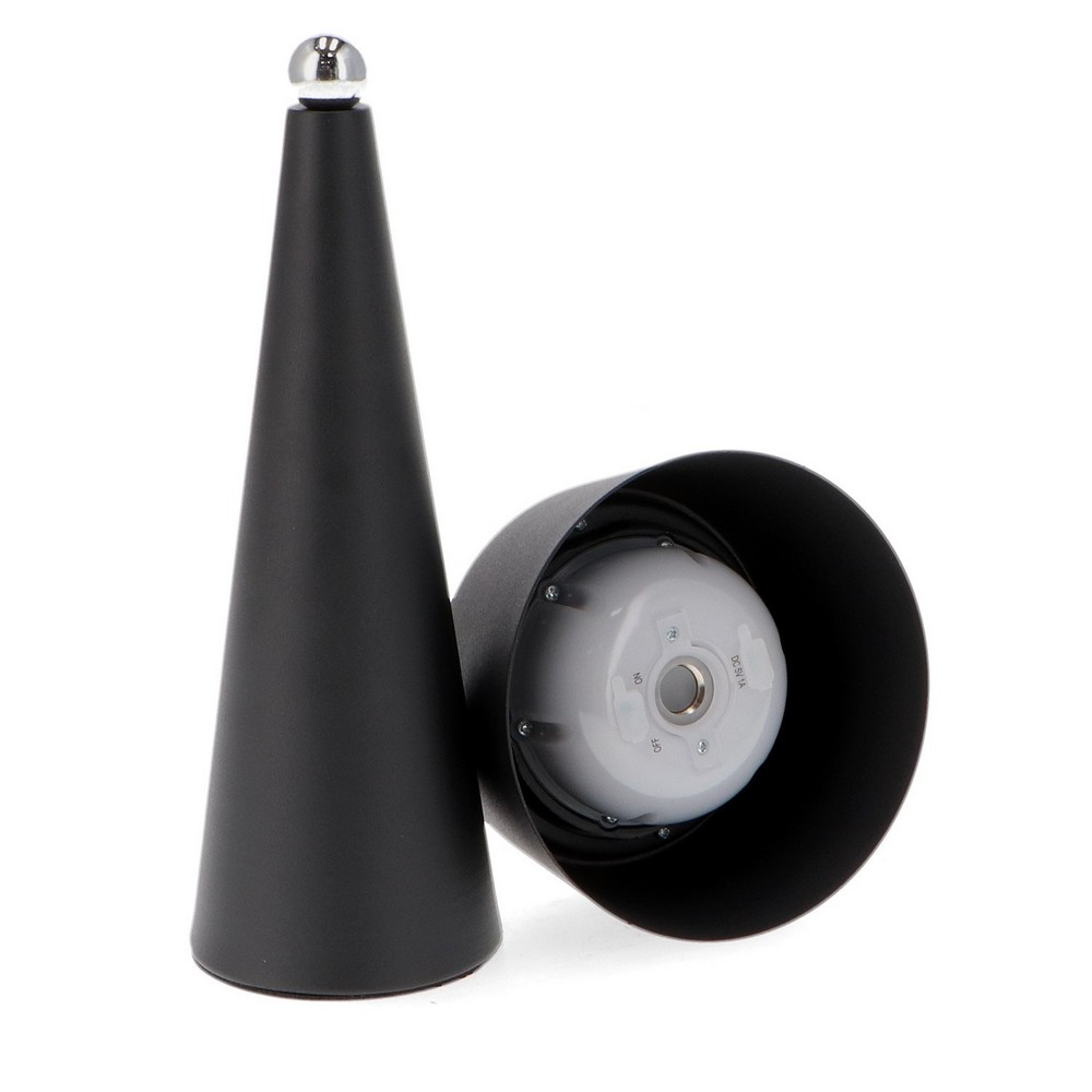 Lampada da tavolo Led Touch House 3W Nera portatile ricaricabile energia solare Bianco caldo 3000K M mimotec - Foto 3