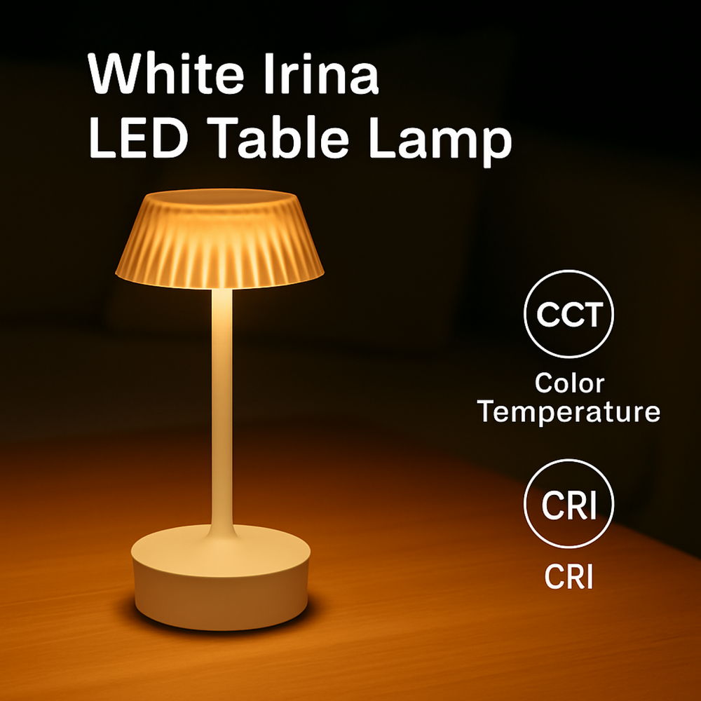 Lampada da tavolo Led touch Irina 2W Bianca CCT temperatura colore regolabile portatile a batteria ricaricabile USB M mimotec - Foto 2