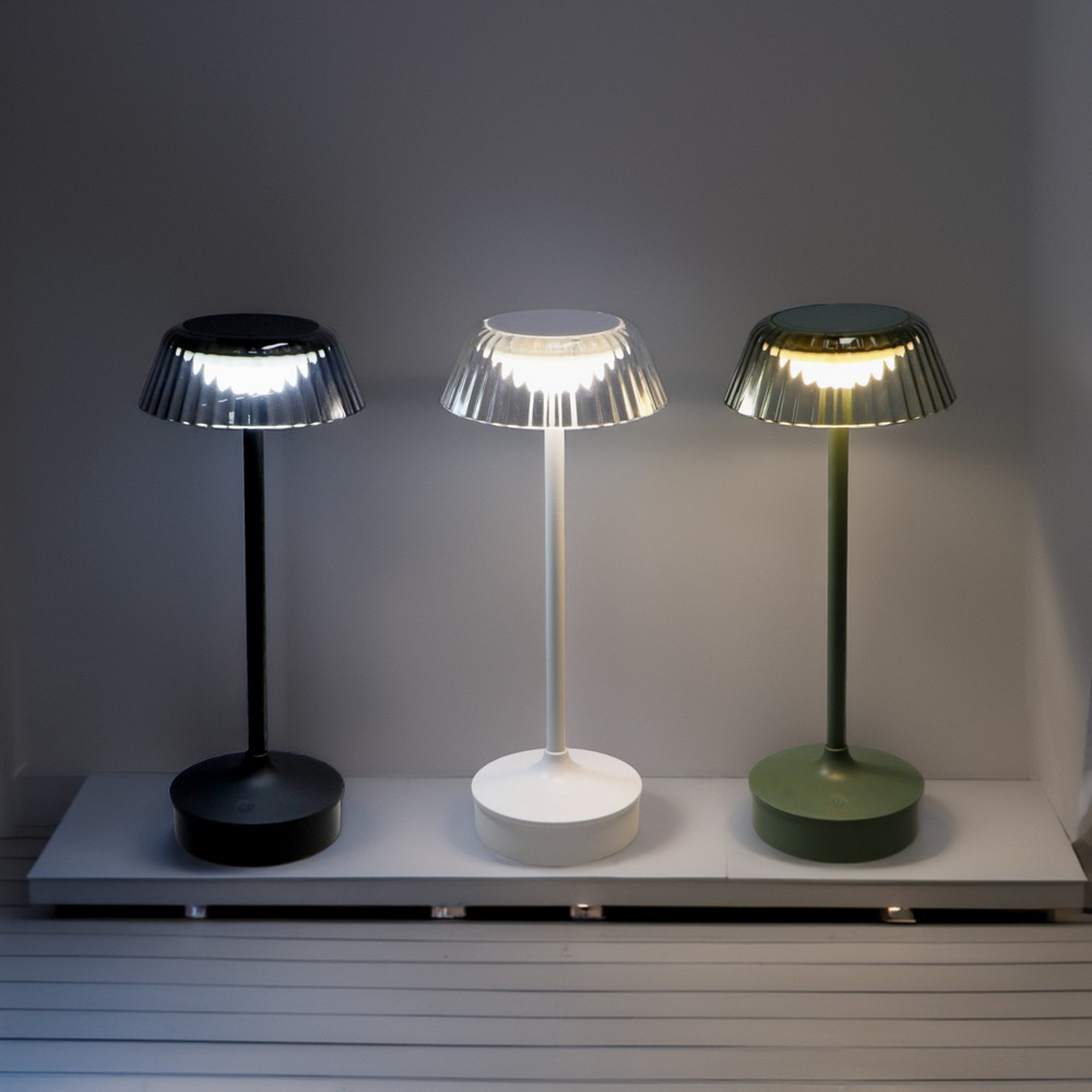Lampada da tavolo Led touch Irina 2W Bianca CCT temperatura colore regolabile portatile a batteria ricaricabile USB M mimotec - Foto 4