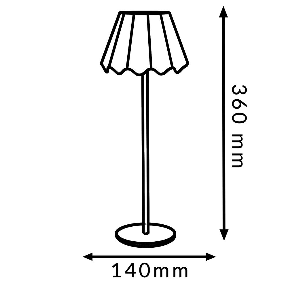 Lampada da tavolo Led touch Noe Bianca 4W portatile a batteria ricaricabile USB Mimotec - Foto 3