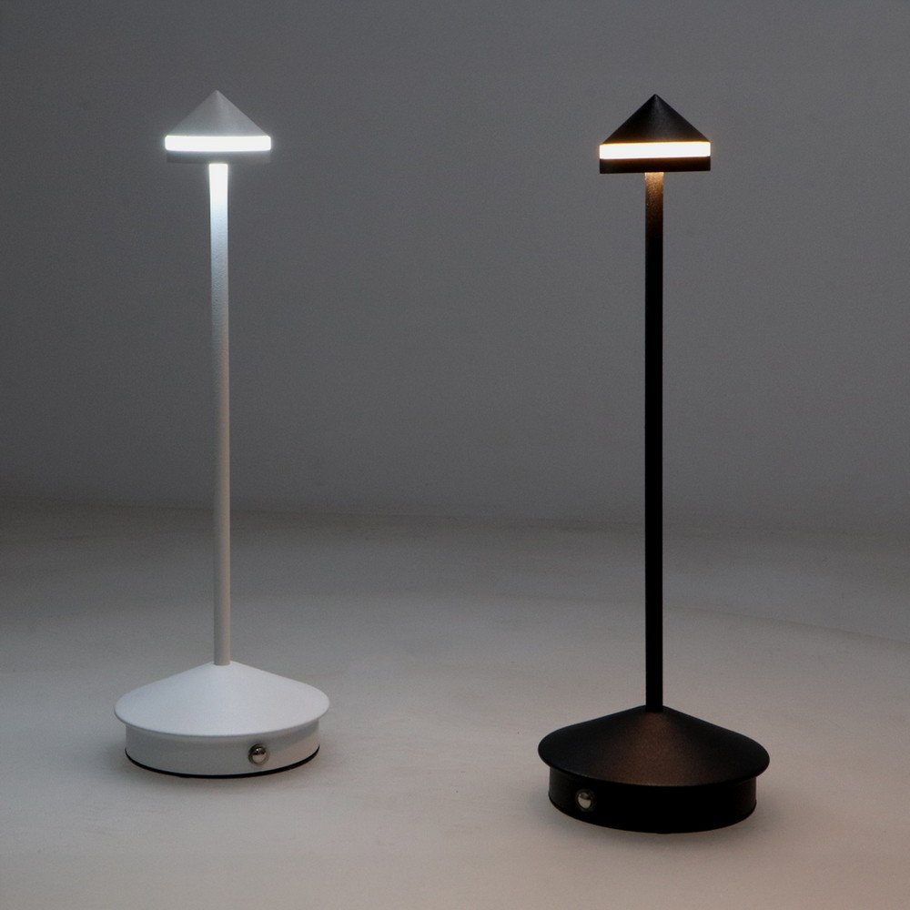 Lampada da tavolo Led touch Point 1W Nera CCT temperatura colore regolabile portatile a batteria ricaricabile USB M mimotec - Foto 4