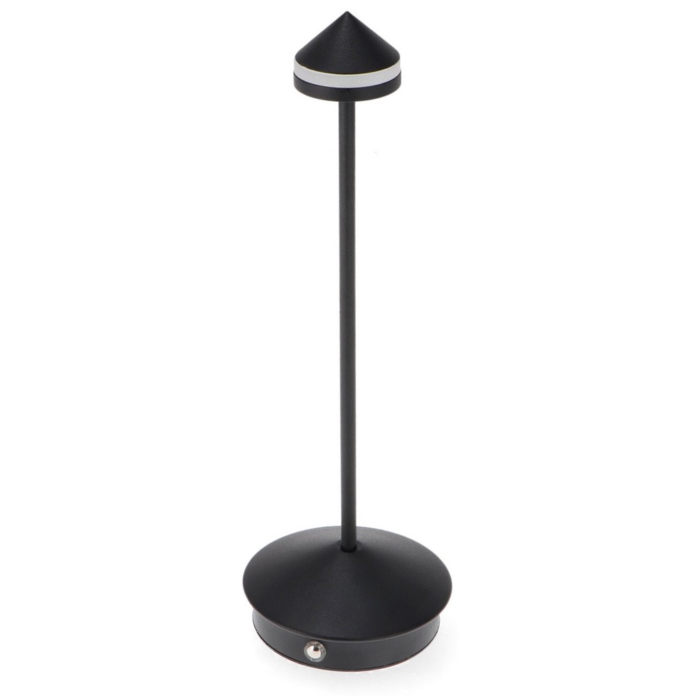 Foto principale Lampada da tavolo Led touch Point 1W Nera CCT temperatura colore regolabile portatile a batteria ricaricabile USB M mimotec