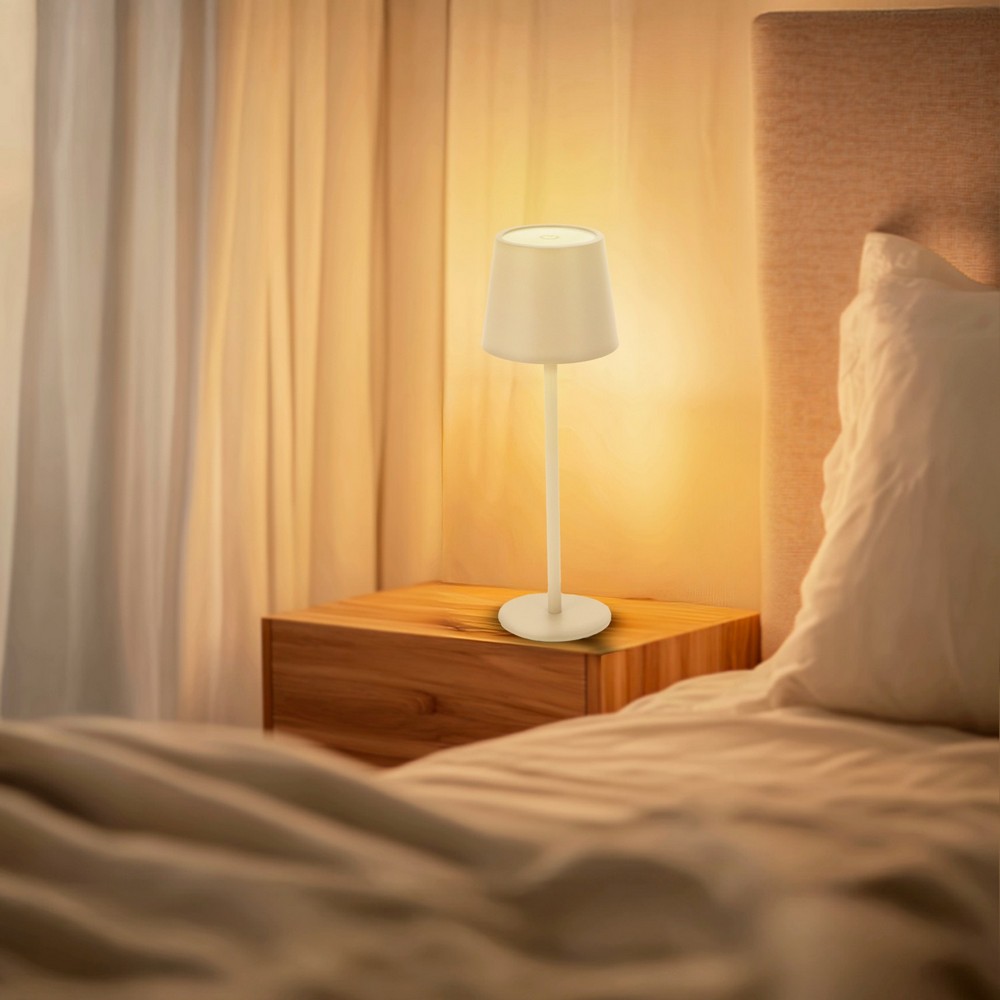 Lampada da tavolo Led touch Serena 2W Beige CCT temperatura colore regolabile portatile a batteria ricaricabile USB M mimotec - Foto 1