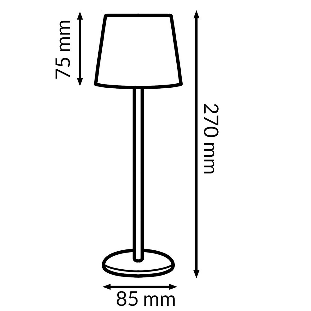 Lampada da tavolo Led touch Serena 2W Beige CCT temperatura colore regolabile portatile a batteria ricaricabile USB M mimotec - Foto 5