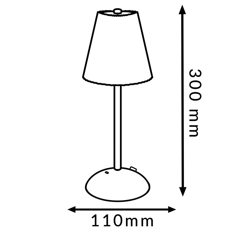 Lampada da tavolo Led touch Zubia 2W CCT temperatura colore regolabile portatile a batteria ricaricabile USB M mimotec - Foto 6