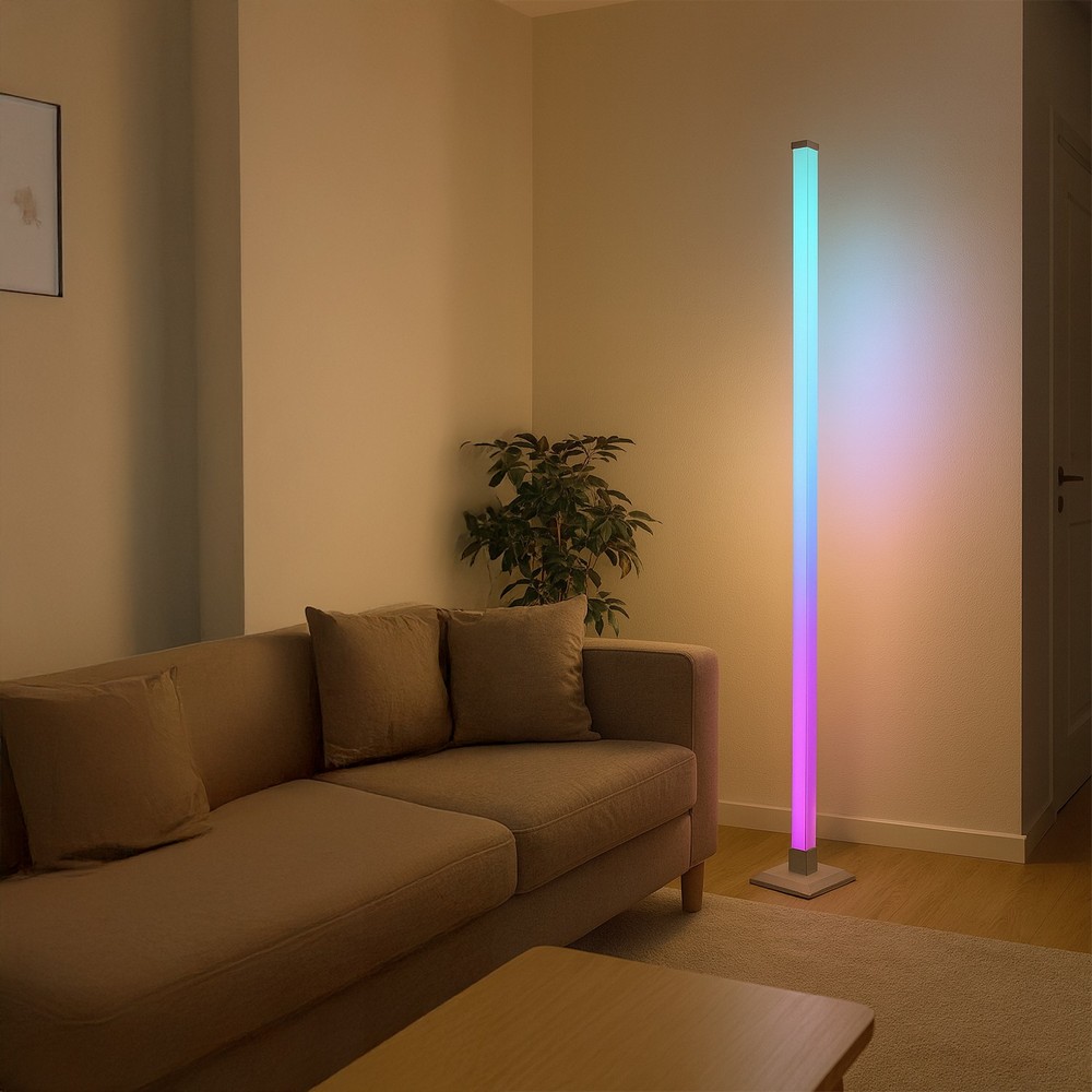 Lampada da terra a piantana Smart 5W opaca RGB con telecomando M mimotec - Foto 3