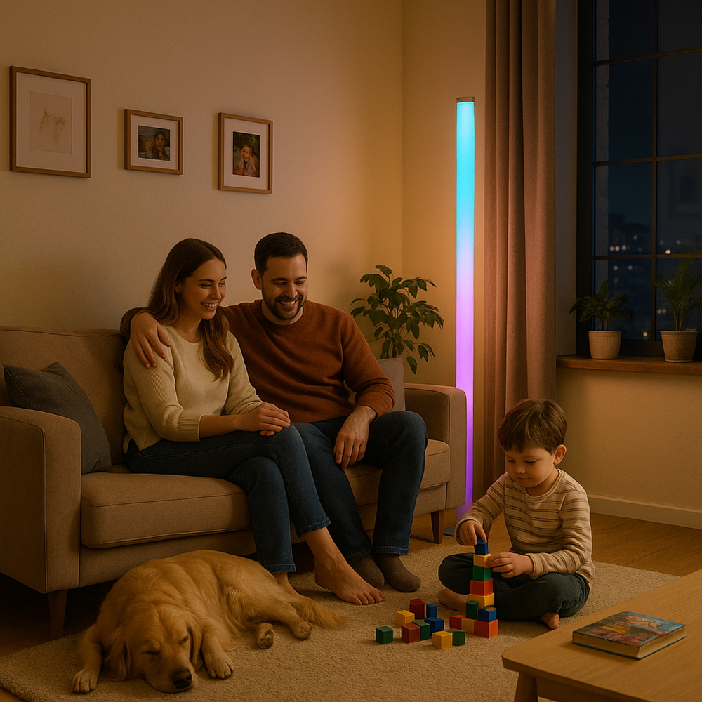 Lampada da terra a piantana Smart 5W opaca RGB con telecomando M mimotec - Foto 4
