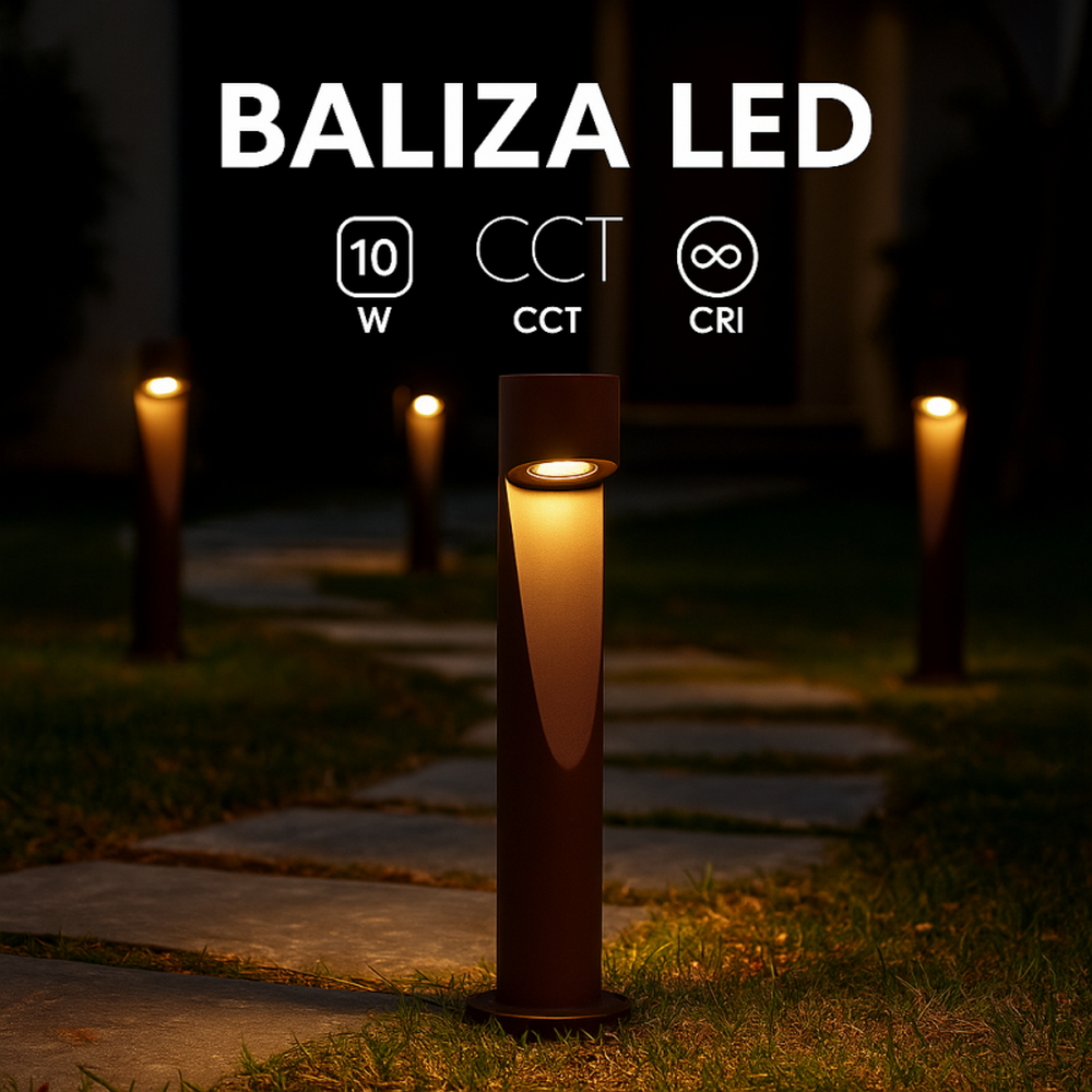Lampioncino Led Andru 10W Marrone ruggine 80cm IP65 CCT temperatura colore regolabile iSG Lighting - Foto 3