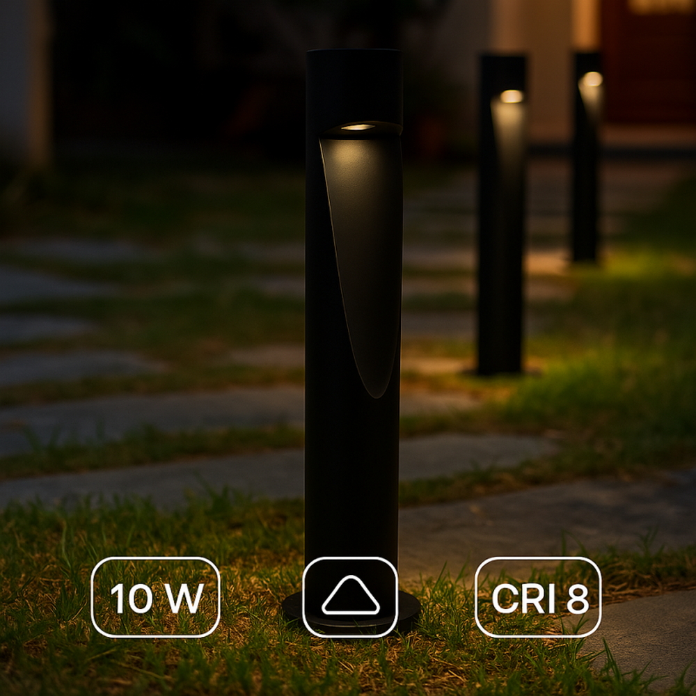 Lampioncino Led Andru 10W Nero 80cm IP65 CCT temperatura colore regolabile iSG Lighting - Foto 5