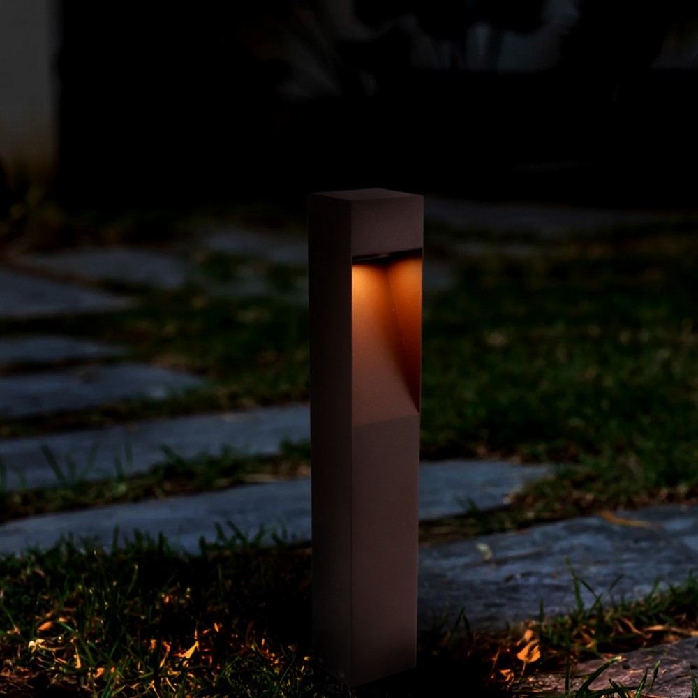 Lampioncino Led Bornos 10W Marrone ruggine 50cm IP65 CCT temperatura colore regolabile iSG Lighting - Foto 2