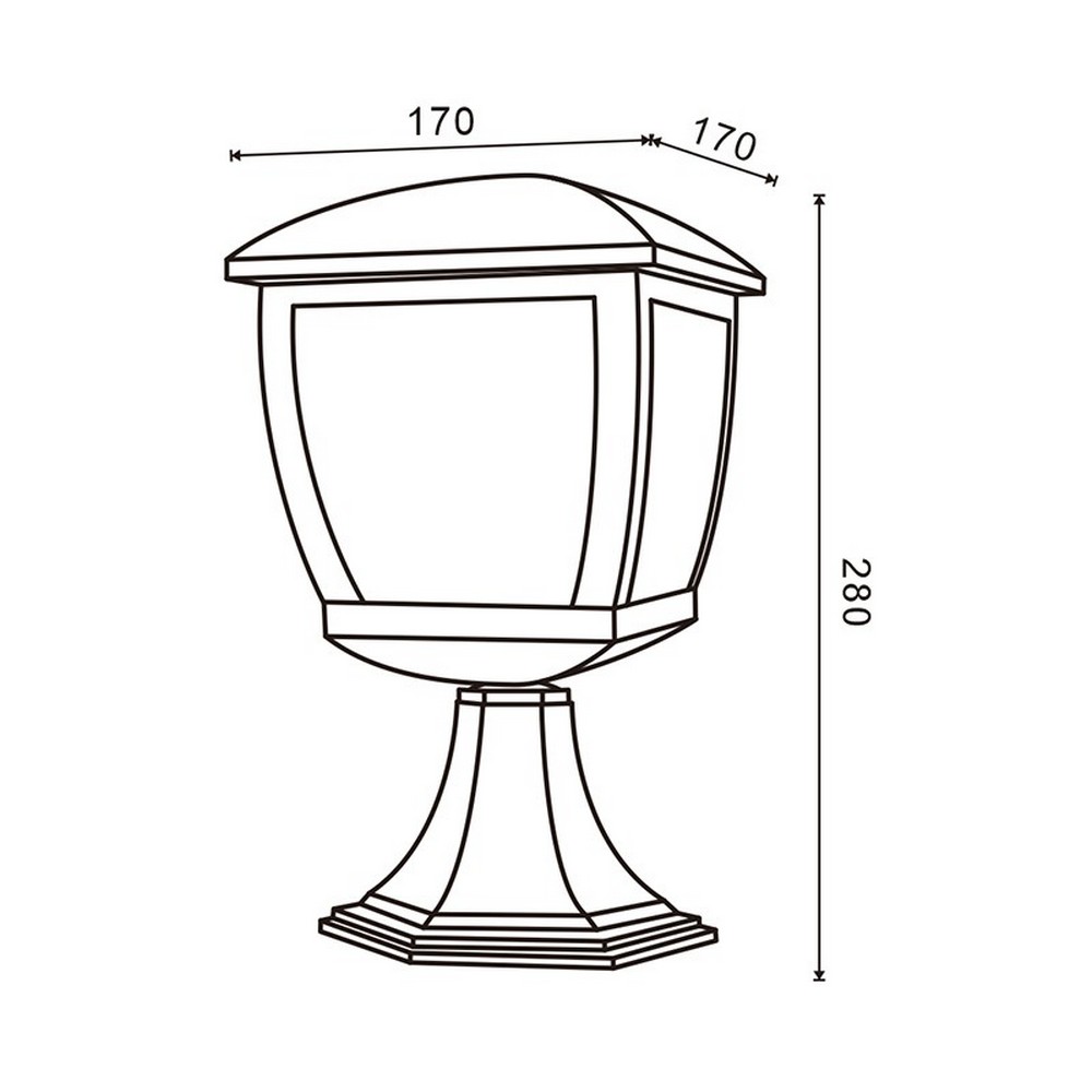Lampioncino Led House Nera 28cm IP44 1 x E27 M LEDME - Foto 1