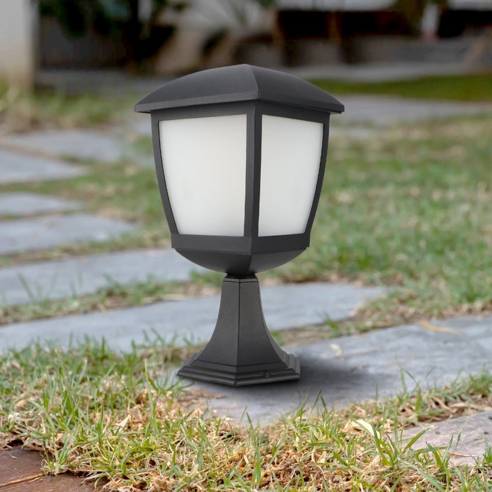 Foto principale Lampioncino Led House Nera 28cm IP44 1 x E27 M LEDME