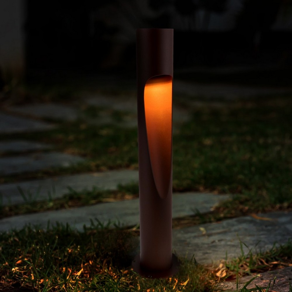 Lampioncino Led Neko 10W Marrone ruggine 80cm IP65 CCT temperatura colore regolabile iSG Lighting - Foto 2