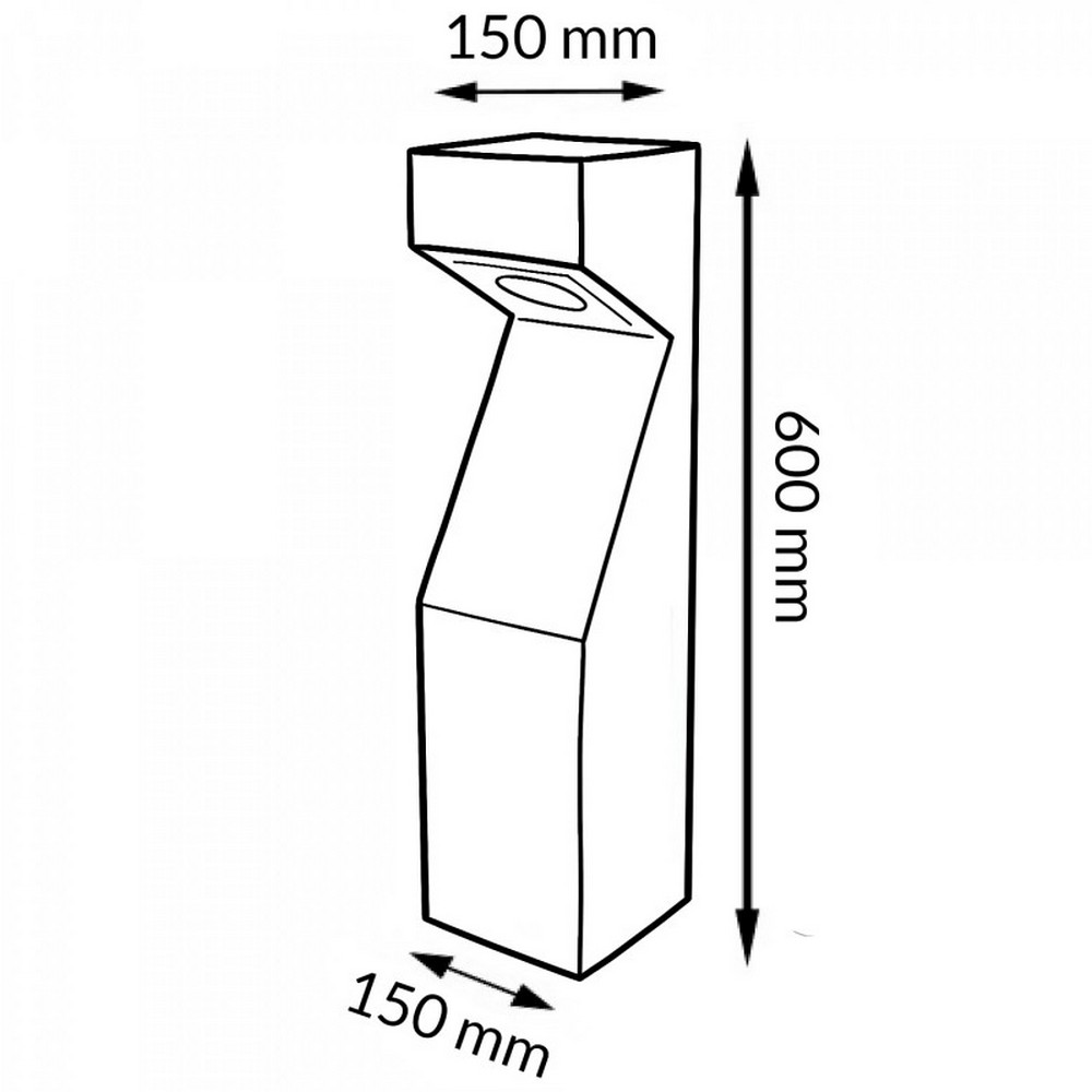 Lampioncino Led Teba 10W Grigio 60cm IP65 CCT temperatura colore regolabile iSG Lighting - Foto 1