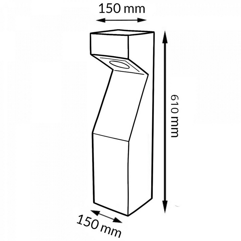 Lampioncino Led Teba 10W Marrone ruggine 60cm IP65 CCT temperatura colore regolabile iSG Lighting - Foto 1