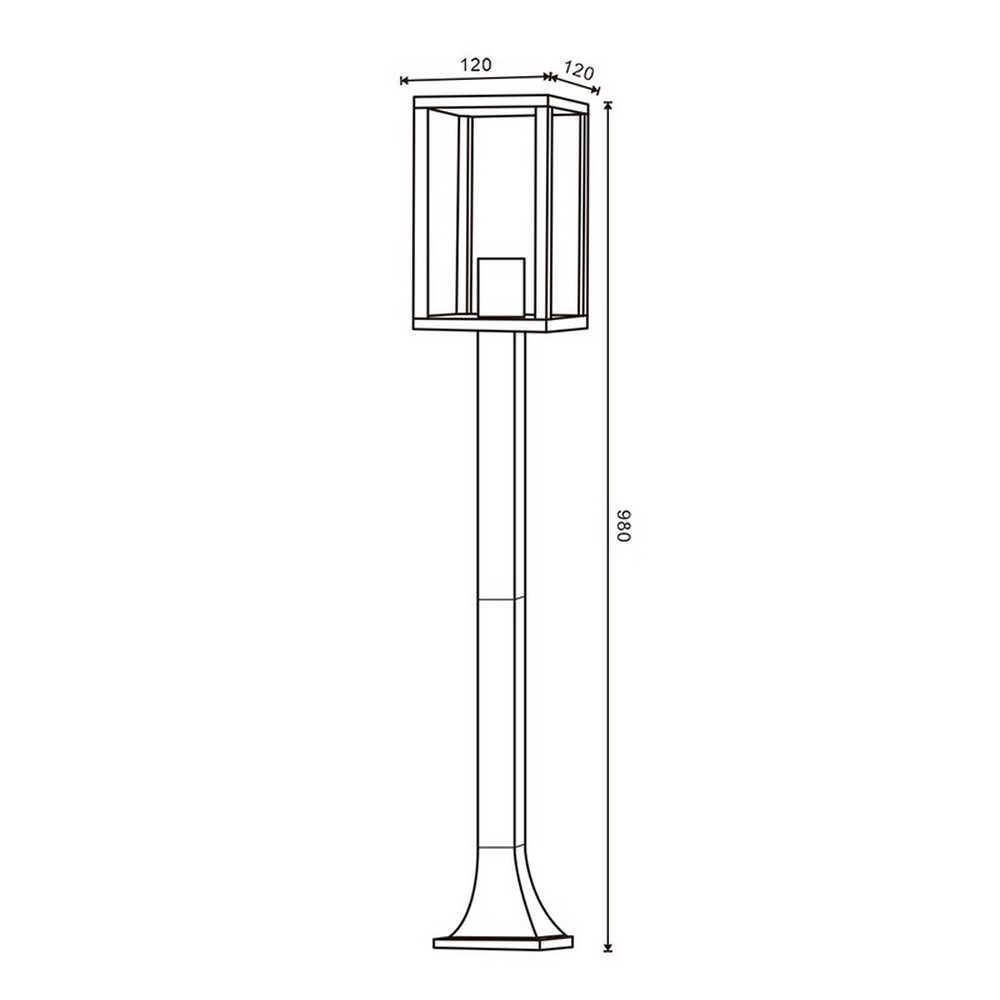 Lampione Led Floor Ducte Nero 1 metro IP44 1 x E27 M LEDME - Foto 1