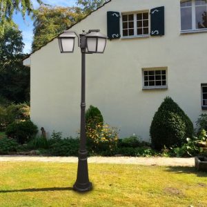 Foto principale Lampione Led House Plus Nero 2 metri IP44 1 x E27 M LEDME