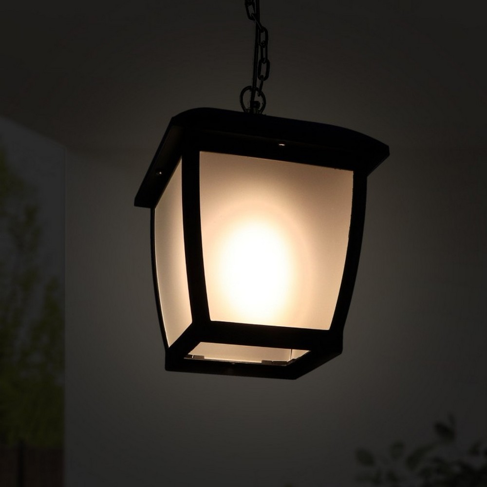 Lanterna da soffitto House Nera IP44 1 x E27 M LEDME - Foto 2