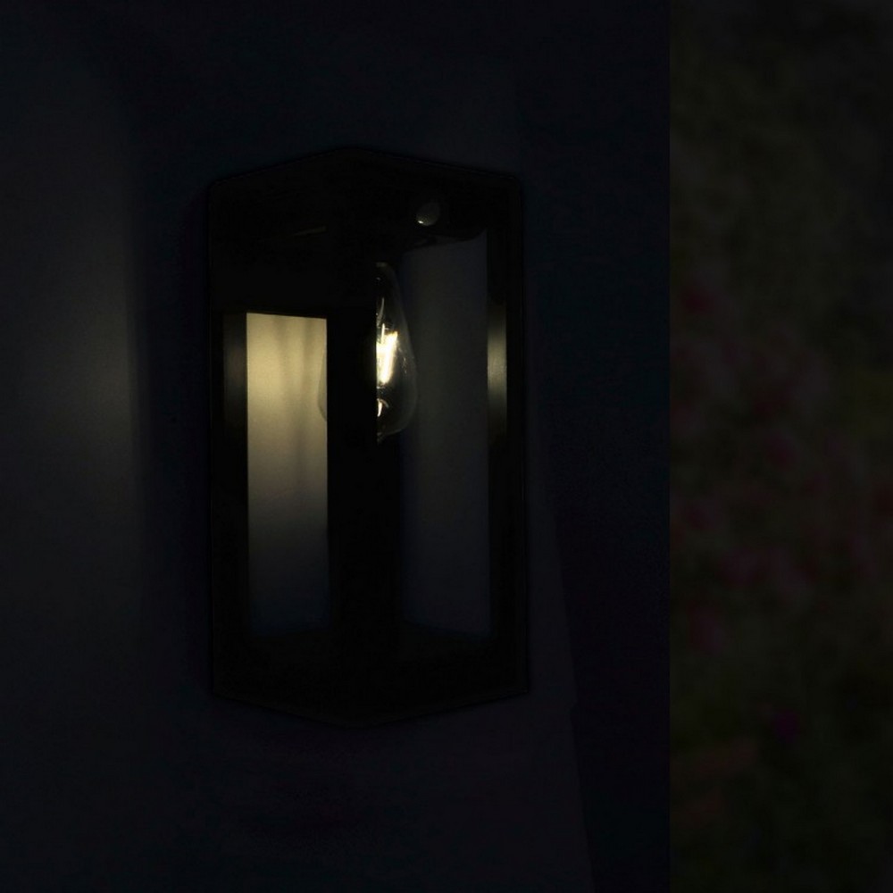 Lanterna Led da parete Delhi 2,5W Nero con pannello solare IP54 Bianco caldo 2700K con sensore crepuscolare e di movimento iSG Lighting - Foto 2