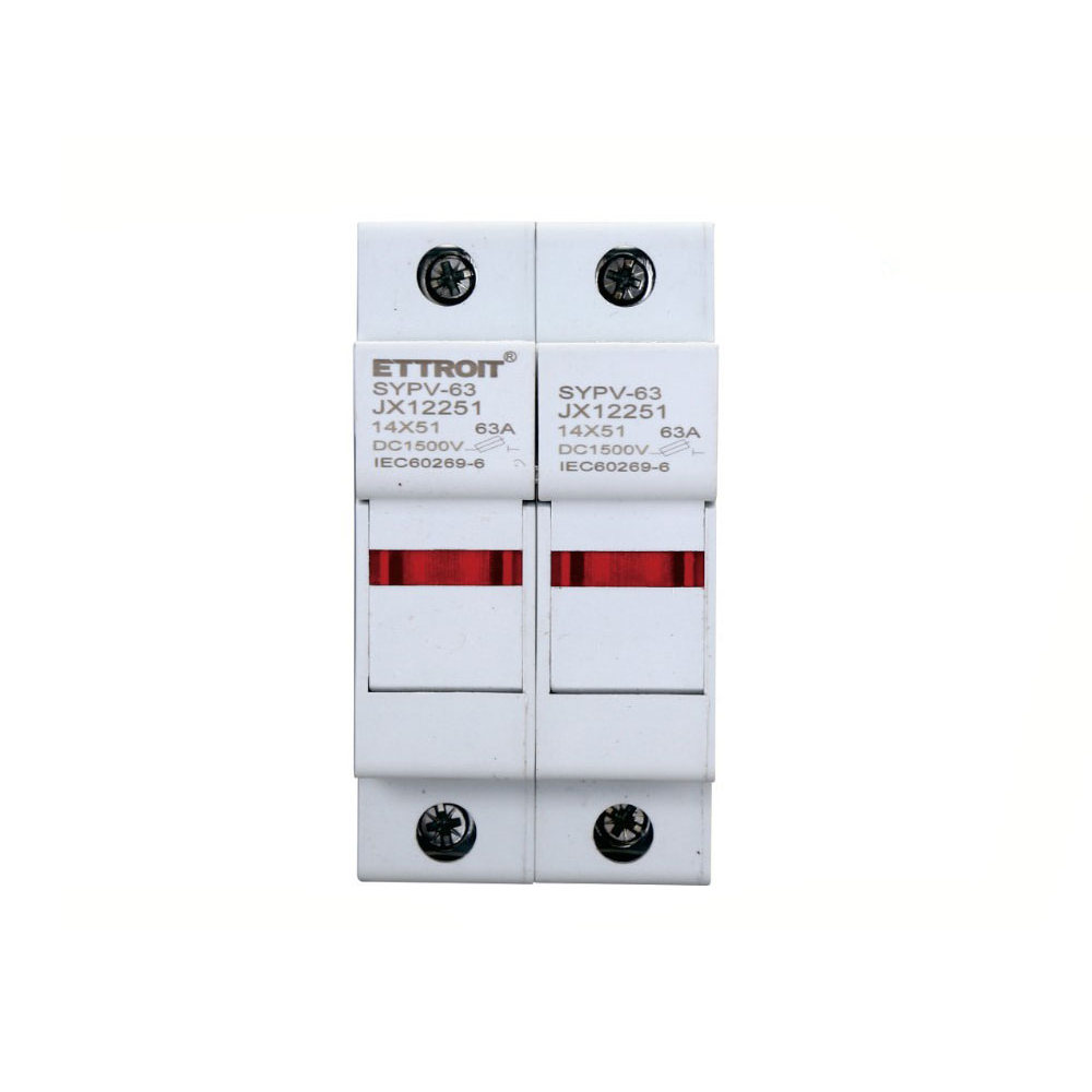 Portafusibile per impianti elettrici modulare DIN supporto per fusibile cilindrico 2P base RT18-63 Ettroit - Foto 1
