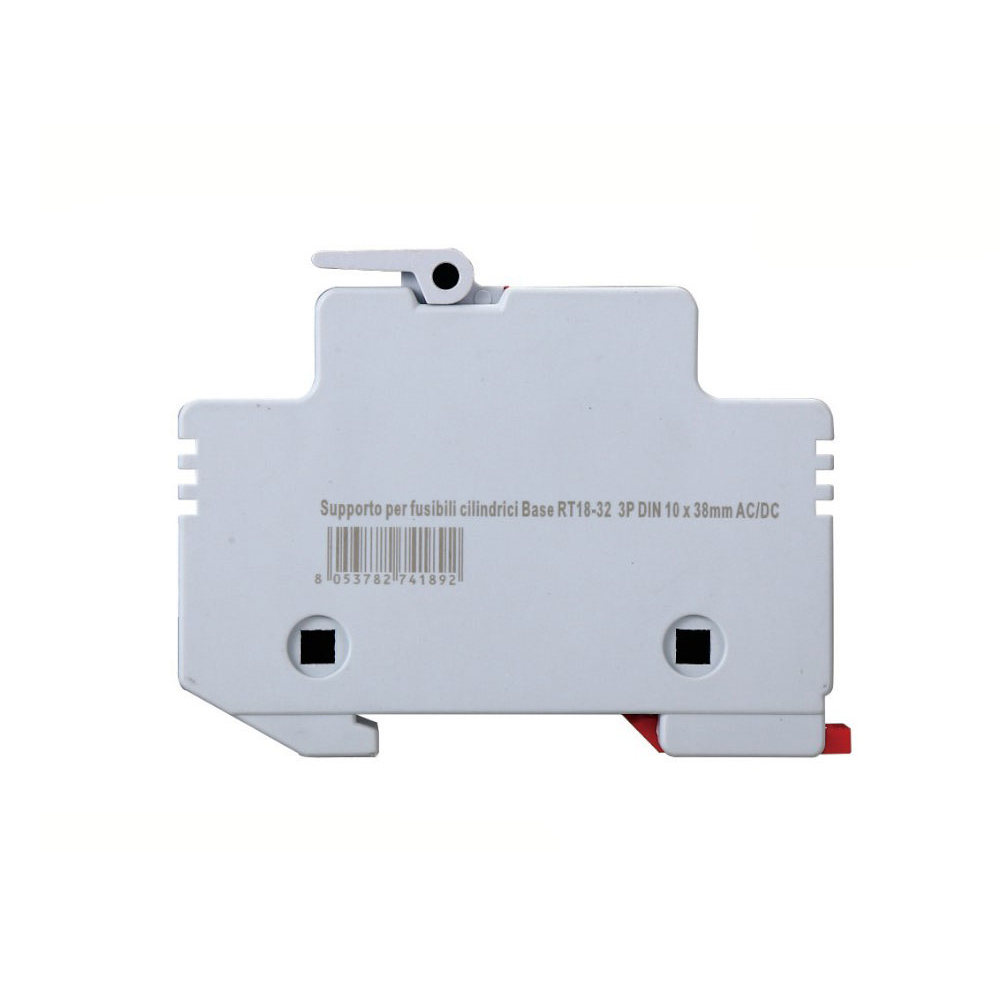 Portafusibile per impianti elettrici modulare DIN supporto per fusibile cilindrico 3P base RT18-32 Ettroit - Foto 2