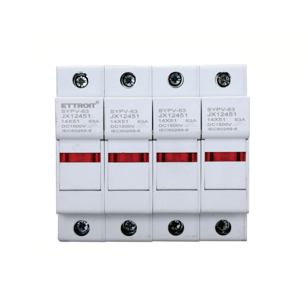 Portafusibile per impianti elettrici modulare DIN supporto per fusibile cilindrico 4P base RT18-63 Ettroit - Foto 1