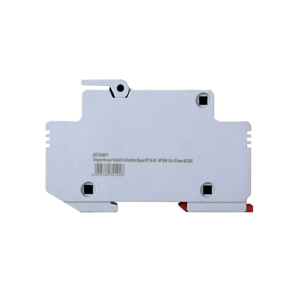 Portafusibile per impianti elettrici modulare DIN supporto per fusibile cilindrico 4P base RT18-63 Ettroit - Foto 2