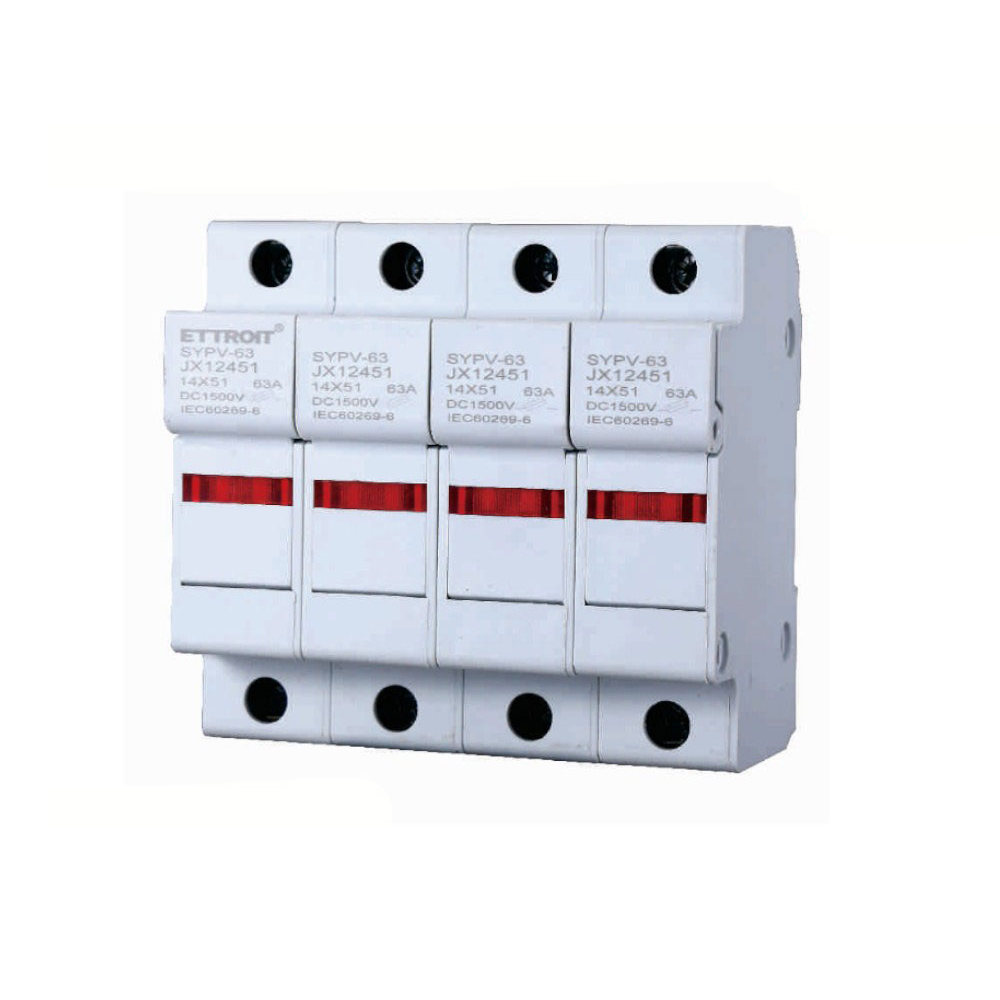 Foto principale Portafusibile per impianti elettrici modulare DIN supporto per fusibile cilindrico 4P base RT18-63 Ettroit