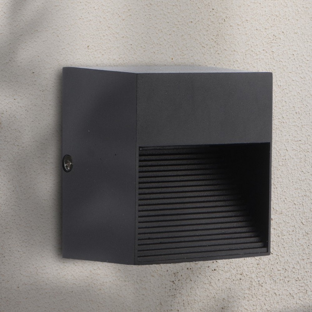 Segnapasso Led Biral 3W Nero a superfice a parete Rettangolare IP54 Bianco caldo 3000K M LEDME - Foto 2